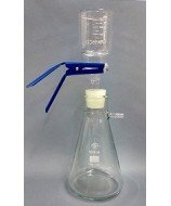 Equipo de filtración completo de vidrio, filtro de membrana de 47 mm diámetro y con matraz Kitasato de 1 litro