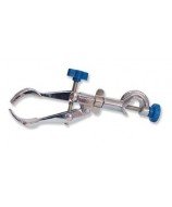 Pinza de cuatro dedos con protección de corcho y de metal cromado, con nuez giratoria y con apertura hasta 80 mm.