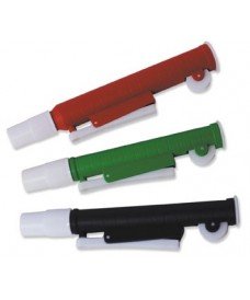 Aspirador para pipetas con rueda estriada para aspiración del líquido hasta 2 ml