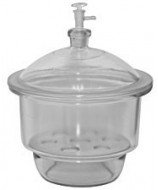 150 mm ECO Glass Desiccator for Vacuum with Glass Stopcock and Porcelain Plate 