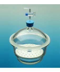 Desiccator 250 mm nominal, lid with GL36 screw cap and glass stopcock