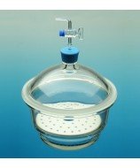Dessiccateur de 250 mm de diamètre nominal, couvercle avec filetage GL36 et robinet à pointeau