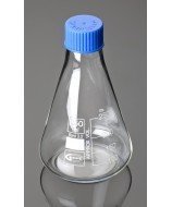 Fiole conique en verre borosilicate de 100ml et bouchon à vis GL
