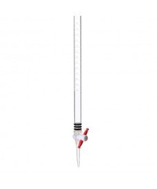 Burette graduée TPX classe AS de 25ml avec robinet droit PTFE