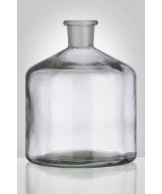 Frasco de vidrio transparente de 2 litros y boca esmerilada de 29/32, accesorio para buretas automáticas tipo Pellet.