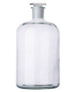 10 litre clear reagent bottle with narrow neck and ground stopper