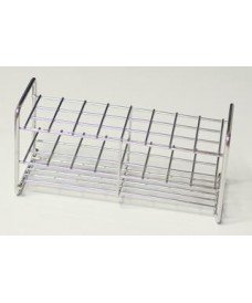 Porte-tubes à essais en acier inox pour 24 tubes de 16mm de diamètre