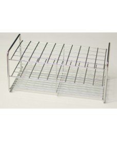 Porte-tubes à essais en acier inox pour 50 tubes de 16mm de diamètre
