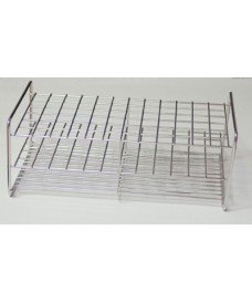 Porte-tubes à essais en acier inox pour 72 tubes de 16mm de diamètre
