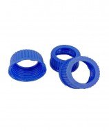 Bouchon à vis GL45 bleu avec orifice