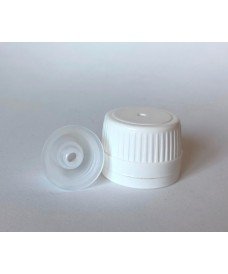 White cap & dropper insert cap with 4.1 mm hole for PP28 screw