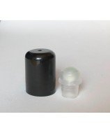 18 mm screw black cap & roll-on glass cap
