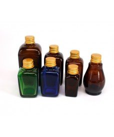 Golden aluminium cap for bottles with 18 mm screw neck