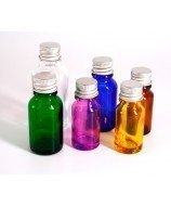 Silver aluminium cap for bottles with 18 mm screw neck