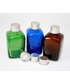 Silver aluminium cap for bottles with 18 mm screw neck