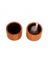 18 mm screw bamboo cap & vertical dropper cap for glass bottles