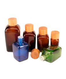 18 mm screw bamboo cap & vertical dropper cap for glass bottles