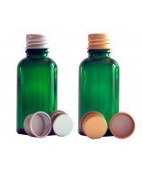 Green Glass Bottle & 18 mm Screw Aluminium Cap