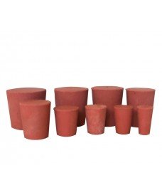 Tapón de goma compacta roja para laboratorio