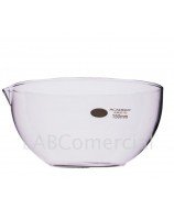 Cápsula vidrio fondo plano con pico 150 mm