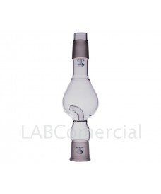 Adaptador de destilación con bola trampa para retener salpicaduras de la disolución durante los procesos de ebullición y destila