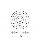 Disco de porcelana de 240 mm de diámetro, accesorio y recambio para los desecadores de 250 mm de la marca Simax