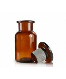 500 mL Amber Bottle Wide Mouth & Ground-Glass Stopper