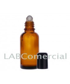 50 mL Roll-On Amber Glass Bottle & 18 mm Screw Cap