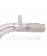 Angled  Glass Joint Adapter with Rubber Tubing