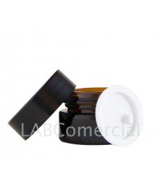 Bote rosca 5 ml ámbar con tapa baquelita negra