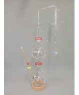 Aparato de destilación de vidrio para aceites esenciales por arrastre de vapor