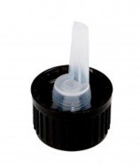 18mm Black Screw Closure & Vertical Dropper Cap, without tamper evident seal