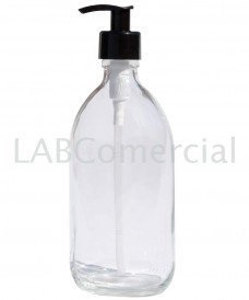 Frasco rosca 1000ml bomba dosificadora PP28 transparente