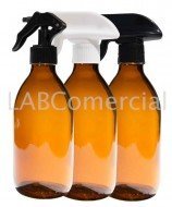 250ml Amber Glass Sirop Bottle & 28mm Hand Trigger Sprayer