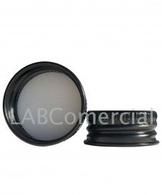 28mm Black Aluminium Screw Cap
