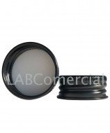 28mm Black Aluminium Screw Cap