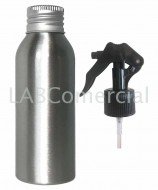 100ml Aluminium Bottle and 24 mm Screw Black Trigger Spray