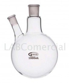 Ballon fond rond à distillation de 1 litre, double rodage femelle 29/32 - 14/23.