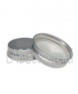 Bouchon en aluminium argenté à vis de 58 mm, non inviolable.