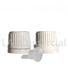 18mm White Tamper Evident Screw Closure & Vertical Dropper Insert