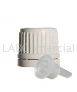 18mm White Tamper Evident Screw Closure & Vertical Dropper Insert