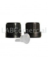 18mm Black Tamper Evident Screw Closure & Vertical Dropper Insert