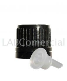 18mm Standard Black Tamper Evident Screw Closure & Vertical Dropper Insert