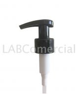 Bouchon distributeur à pompe noir pour bouteilles et flacons avec pas de vis de 24 mm