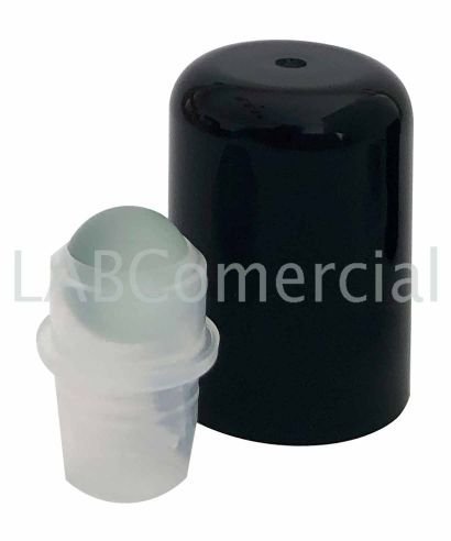 DIN18 Black Screw Cap & Roll-On Glass Ball
