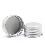 24mm Screw, Silver Aluminium Cap