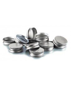 24mm Silver Aluminium Screw Cap with Inner Disc EPE