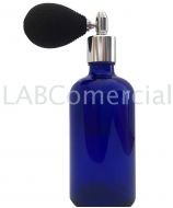 Silver spray cap with black bulb, vintage style 18 mm screw cap