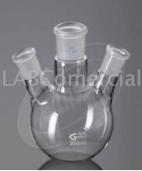 Ballon sphérique en verre borosilicaté avec trois cols rodés de 29/32 et une capacité de 2 000 ml.