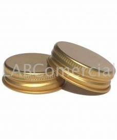 Bouchon à vis de 38 mm en aluminium doré, non inviolable.